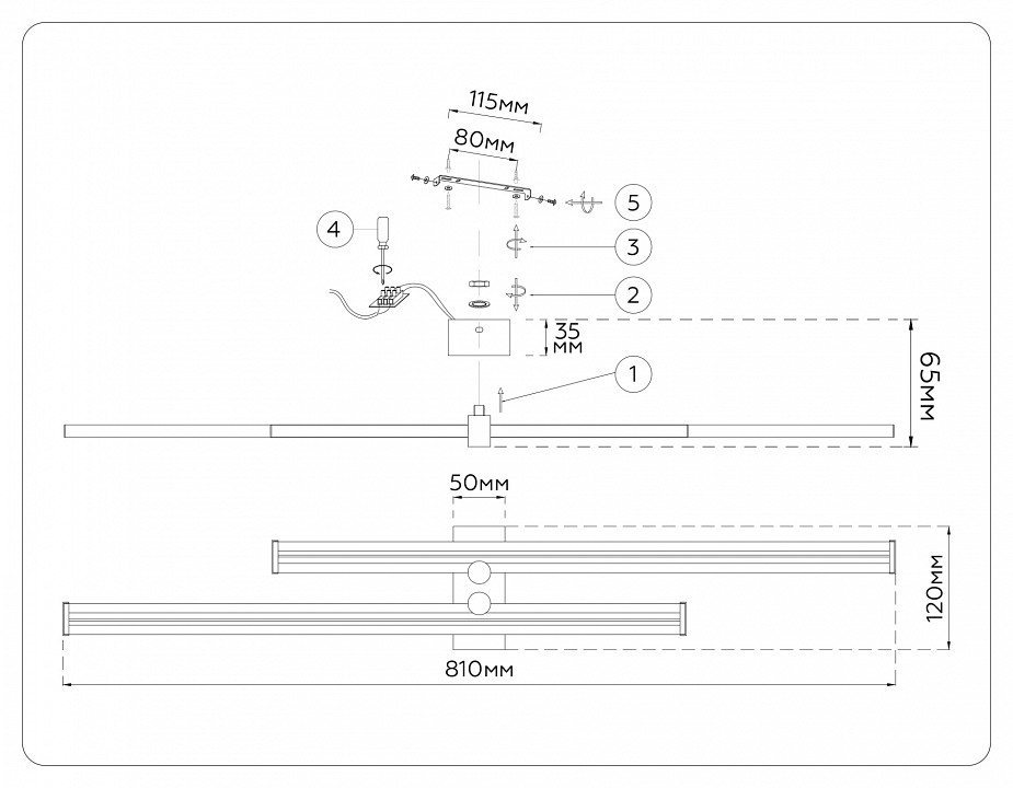Накладной светильник ambrella light comfort fl6161