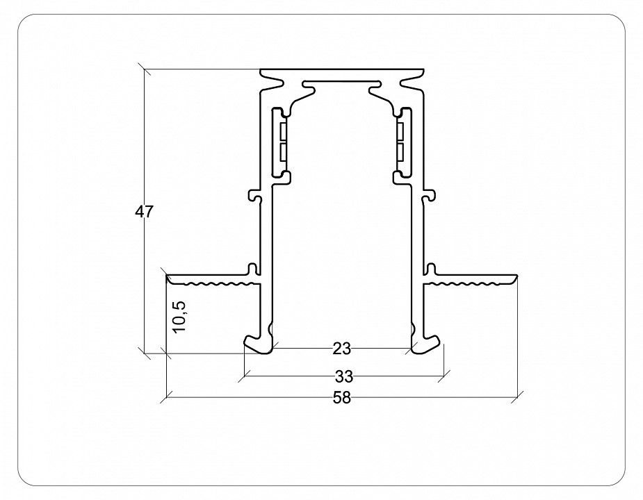 Трек встраиваемый ambrella light track system gl3338-9.5