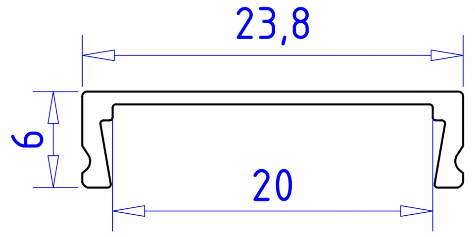 Профиль накладной ambrella light gp gp1800bk