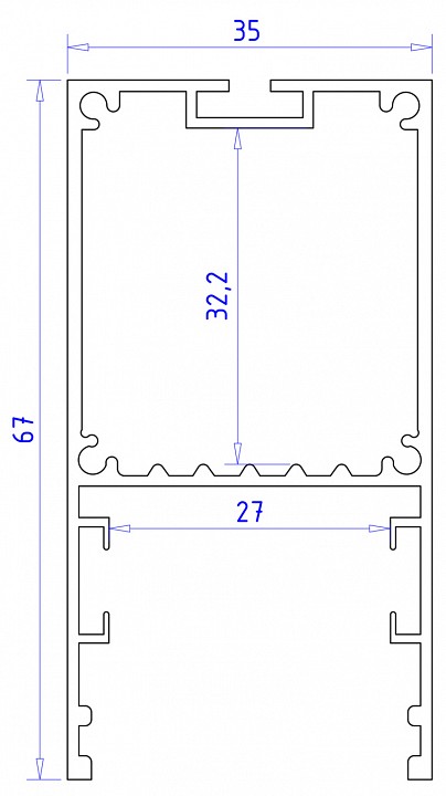 Короб накладной ambrella light profile system gp gp3000bk