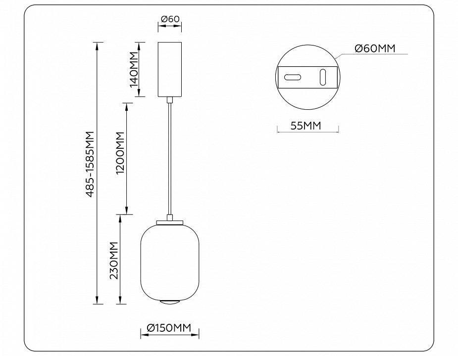 Подвесной светильник ambrella light lh lh11031