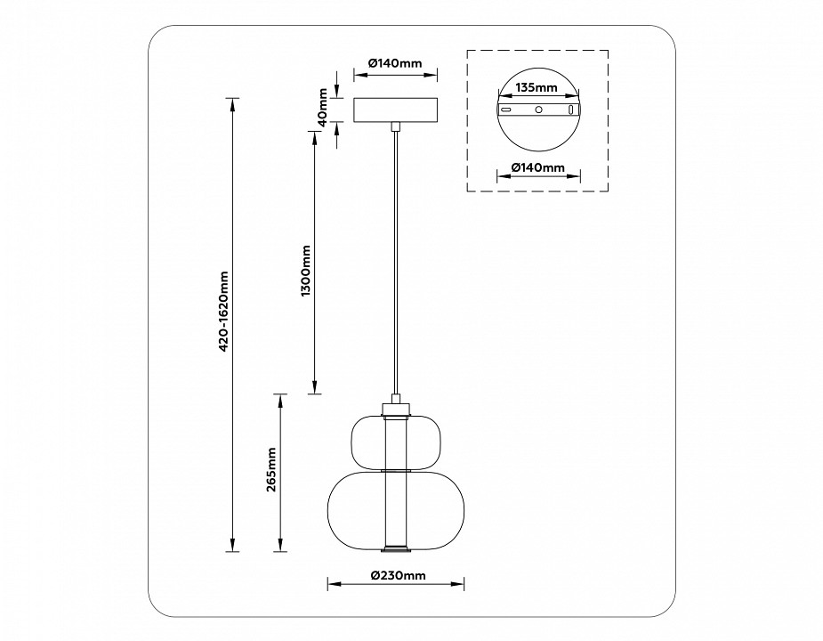 Подвесной светильник ambrella light lh lh11052