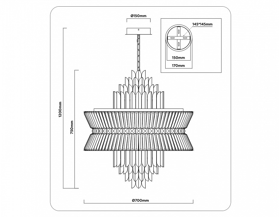 Подвесной светильник ambrella light lh lh41023