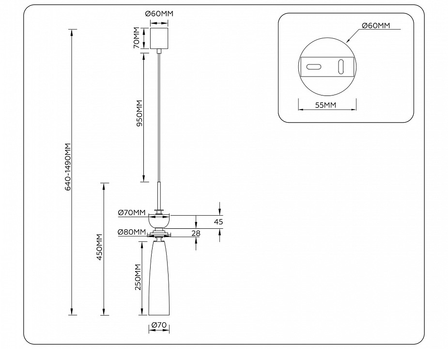 Подвесной светильник ambrella light lh lh75365