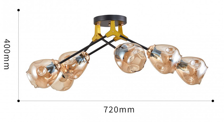 Потолочная люстра arte milano amalfi 252588/6 br