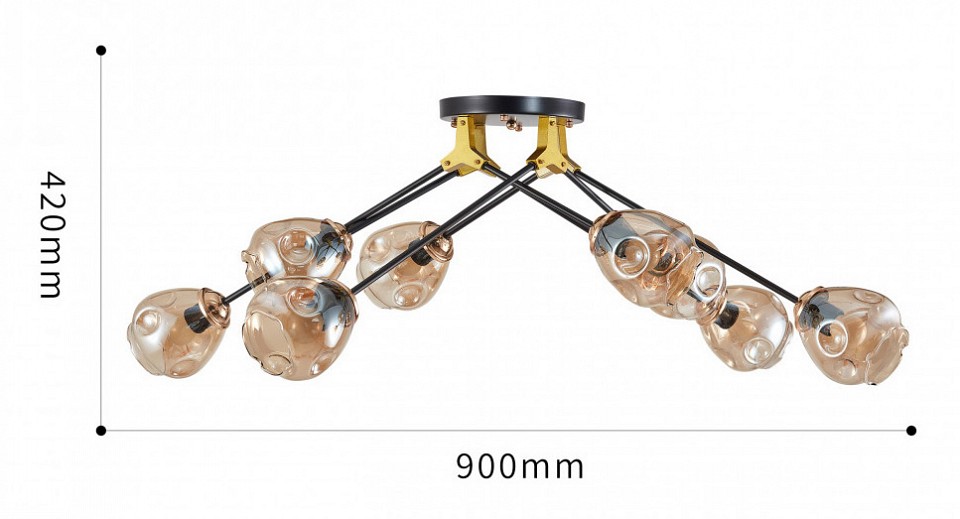 Потолочная люстра arte milano amalfi 252588/8 br