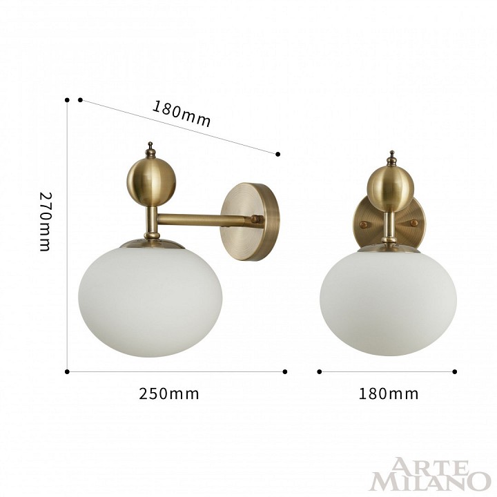 Бра arte milano neapolis-70307 270307/1b gd