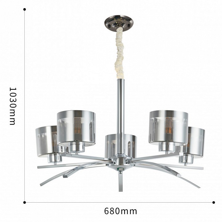 Подвесная люстра arte milano neapolis-78207 278207/5 ni