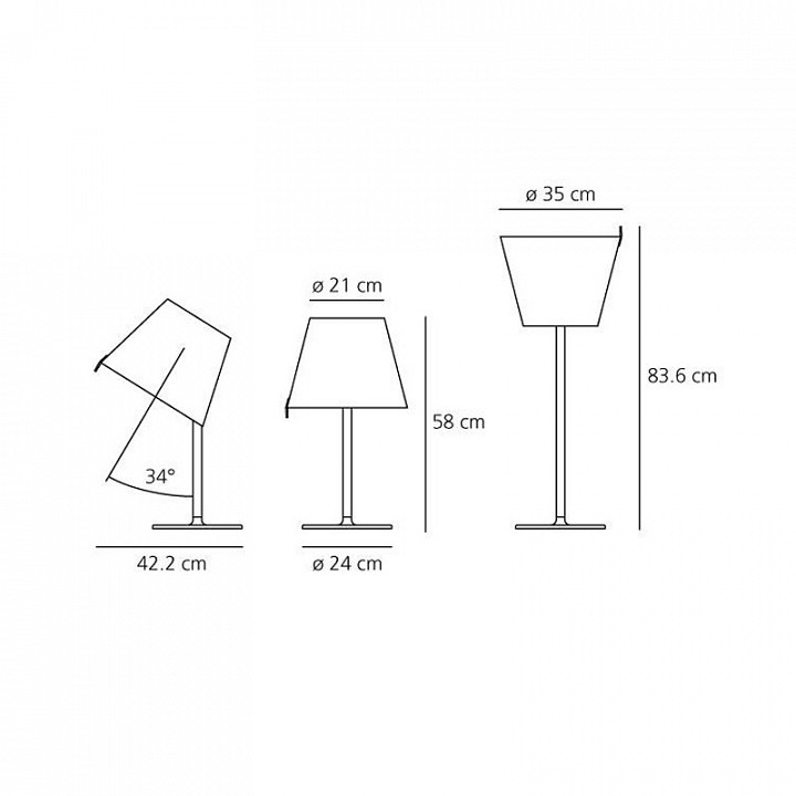 Настольная лампа декоративная artemide  0315010a