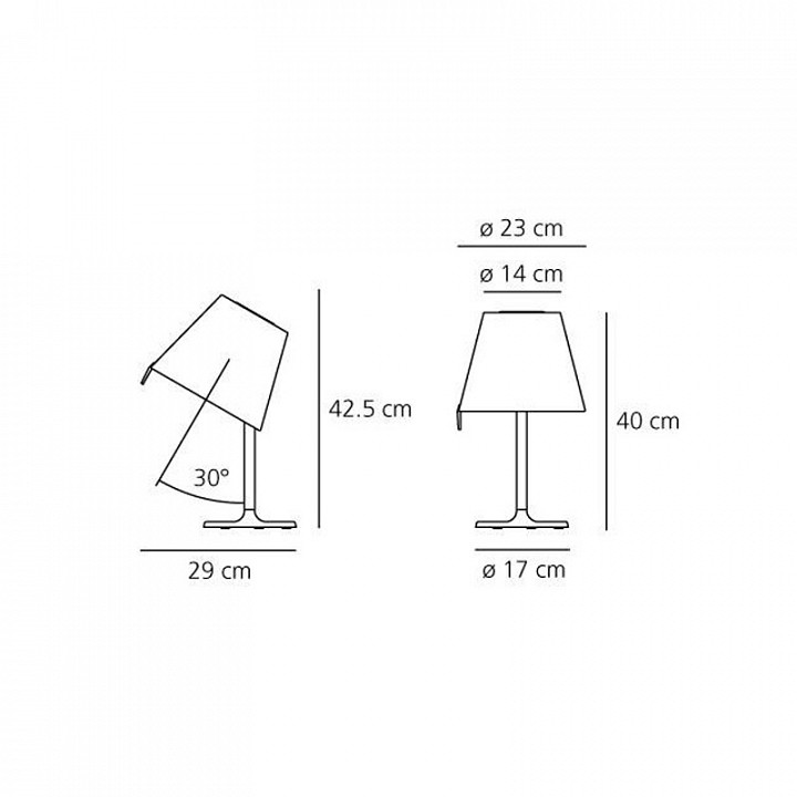 Настольная лампа декоративная artemide  0710010a