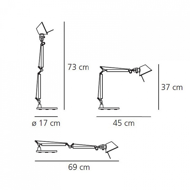 Настольная лампа офисная artemide  a011860