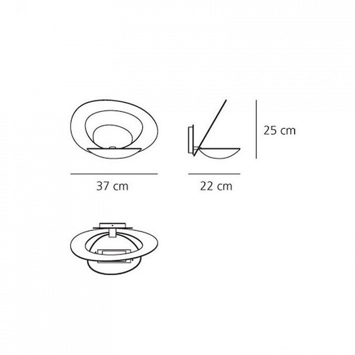 Накладной светильник artemide  1240020a
