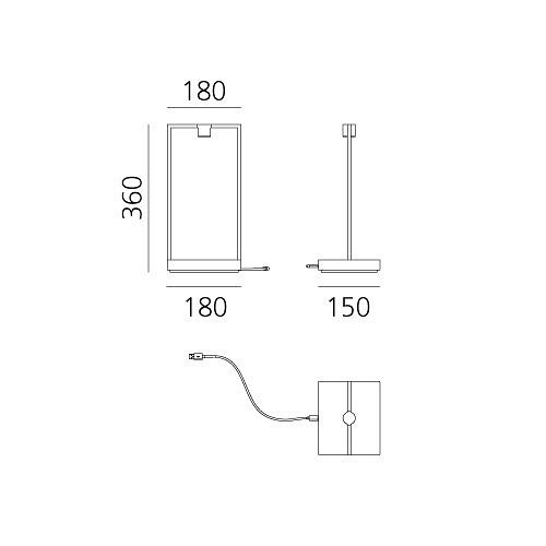 Настольная лампа декоративная artemide curiosity 0175010a