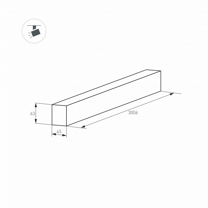 Трек накладной arlight mag-45 028071(1)
