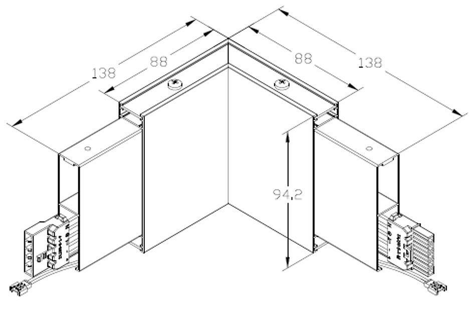 Соединитель угловой l-образный для модульных светильников arlight lineair flat 031472