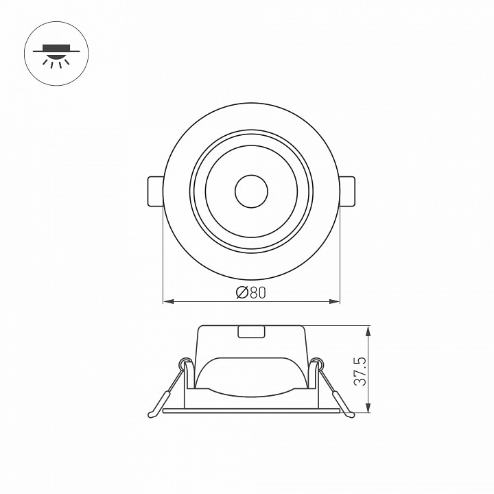 Встраиваемый светильник arlight polar 032309