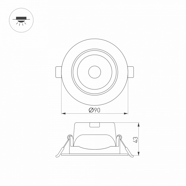 Встраиваемый светильник arlight polar 032310