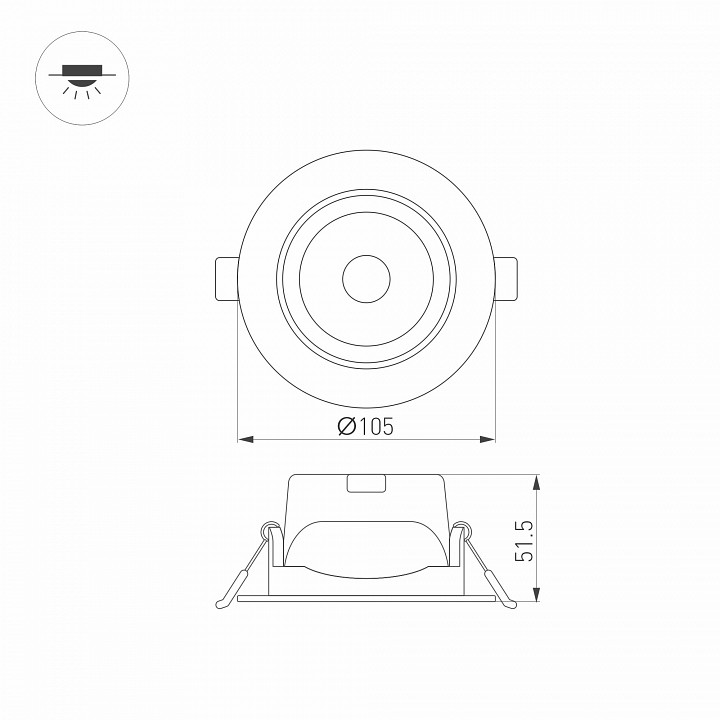 Встраиваемый светильник arlight polar 032311