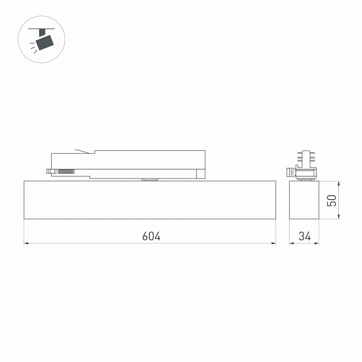 Светильник на штанге arlight flat 033698(1)