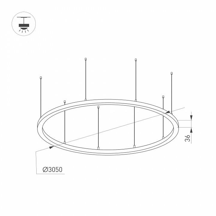 Подвесной светильник arlight arc 034078(1)