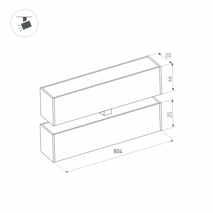 Накладной светильник arlight mag-25 034240