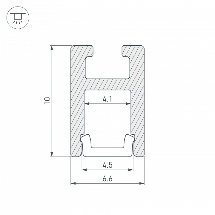 Профиль накладной arlight arh-kant 36384
