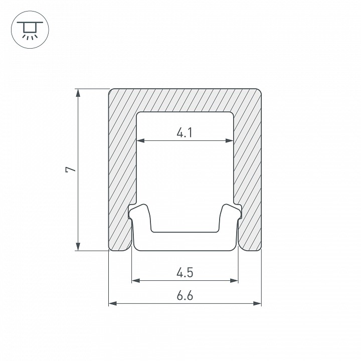 Профиль накладной arlight arh-kant 36398