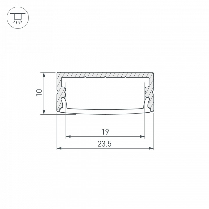 Короб накладной arlight arh-wide 036768