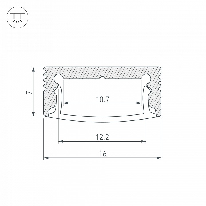 Профиль накладной arlight sl-slim 037111