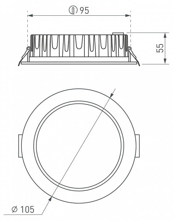Встраиваемый светильник arlight foggy 039061