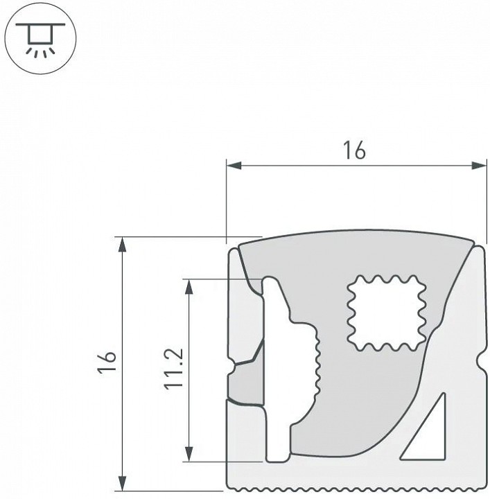Профиль накладной гибкий arlight 041093(1)