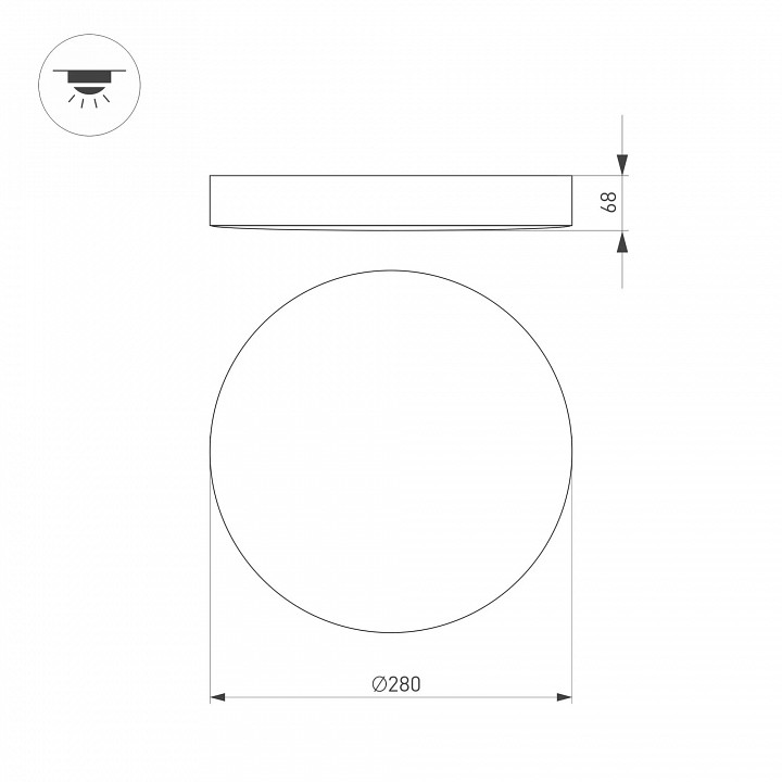 Накладной светильник arlight im-flower-emergency 041106