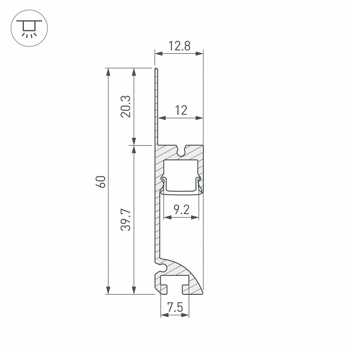 Профиль для плинтусов arlight arh-plintus 041213