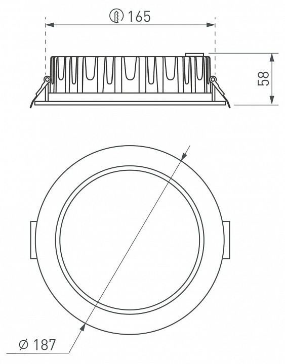 Встраиваемый светильник arlight foggy 041612
