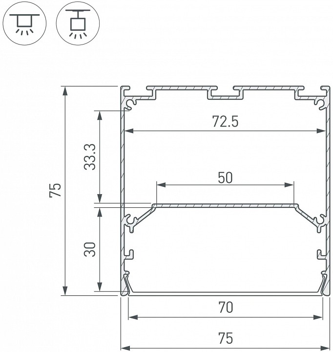 Профиль накладной arlight sl-line 041855