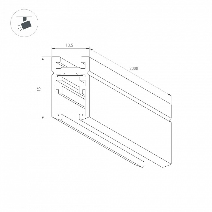 Трек накладной arlight mag-microcosm 043050