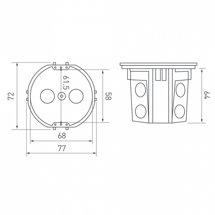 Подрозетник arlight rmb 044895