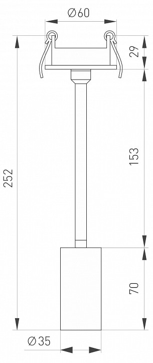 Встраиваемый светильник на штанге arlight periscope 045200