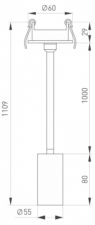 Встраиваемый светильник на штанге arlight periscope 045202