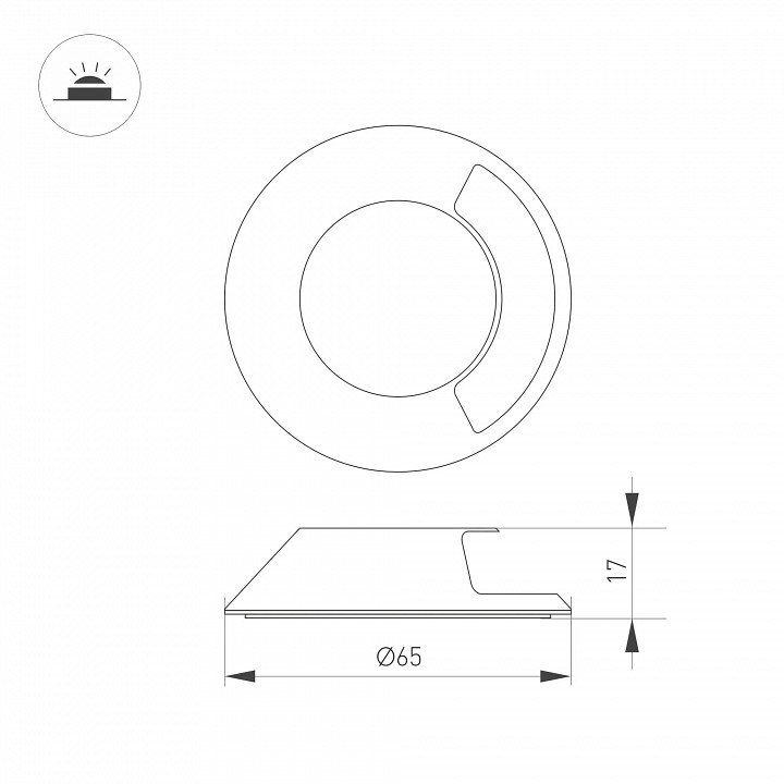 Плафон металлический arlight art-deck 045349