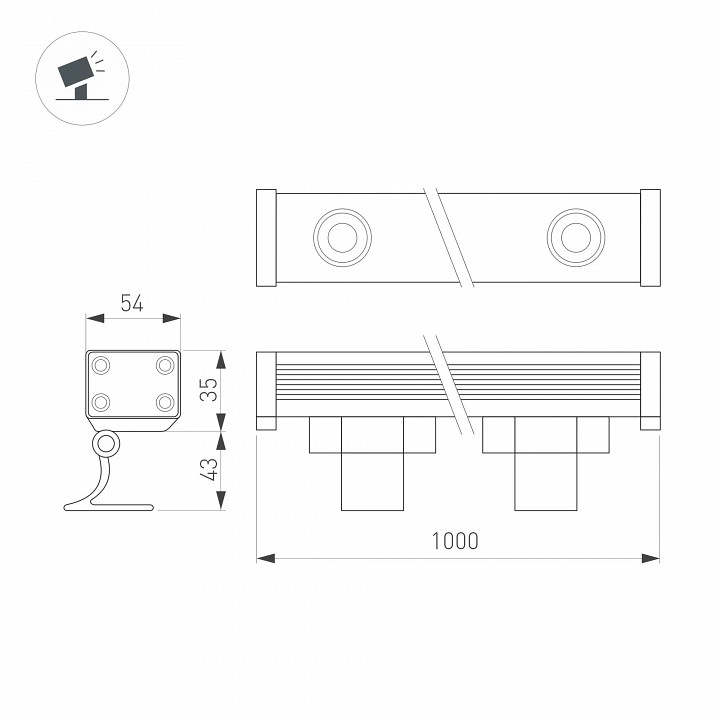 Настенный прожектор arlight ar-line 045475