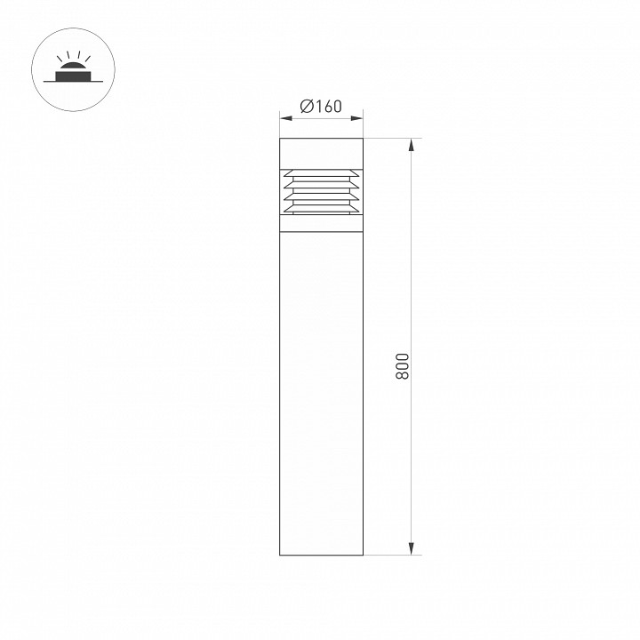 Наземный низкий светильник arlight lgd-fresnel-boll 045539