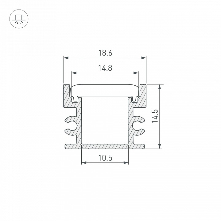 Профиль накладной arlight floor 045672