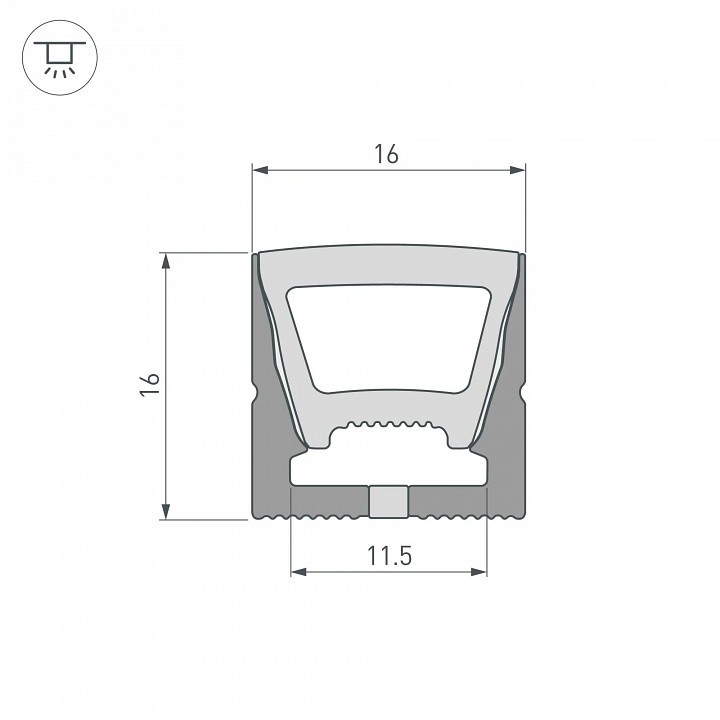 Профиль накладной гибкий arlight wph-flex 045759