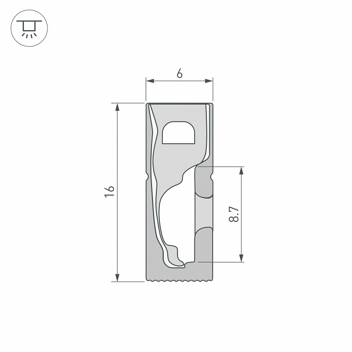 Профиль для плинтусов гибкий arlight wph-flex 045842