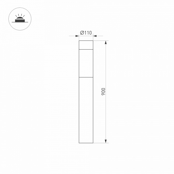 Наземный низкий светильник arlight lgd-stem 046613