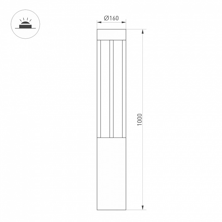 Наземный высокий светильник arlight lgd-castello-boll 047685