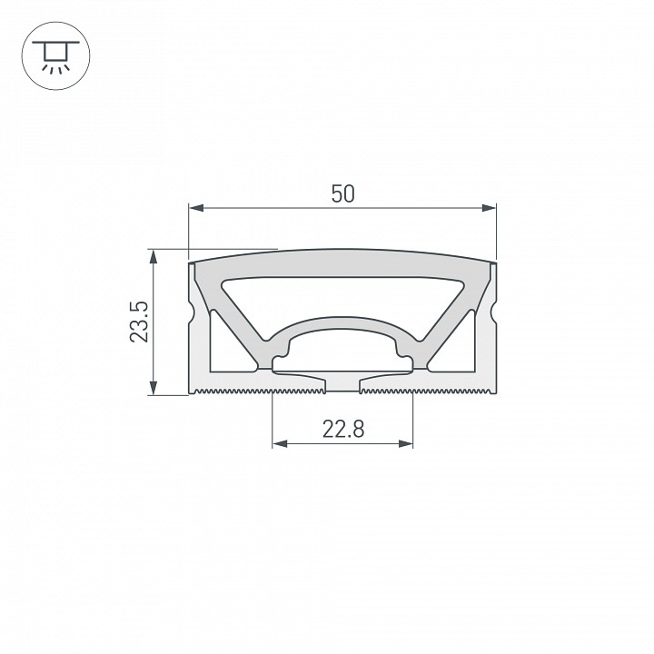 Профиль накладной гибкий arlight wph-flex 050136