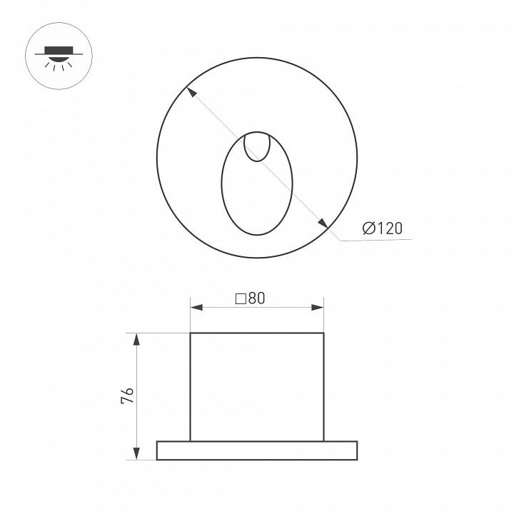 Встраиваемый светильник arlight lt-tie 050872