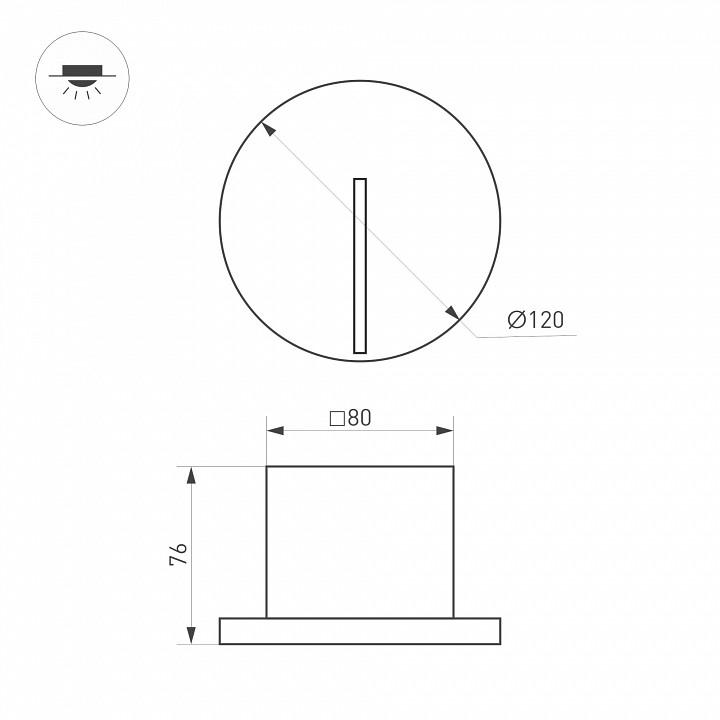 Встраиваемый светильник arlight lt-tie 050874